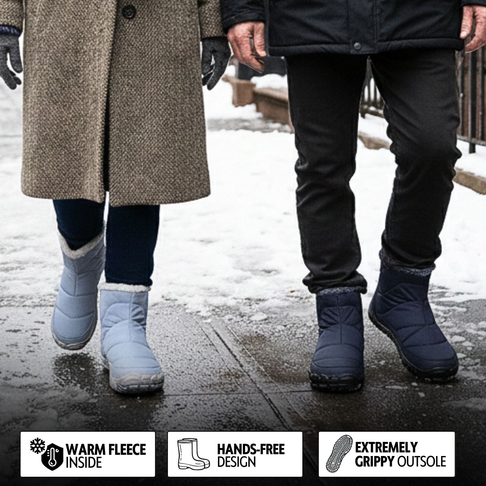 [NEW] Snowy | Hands-Free Barefoot Boots